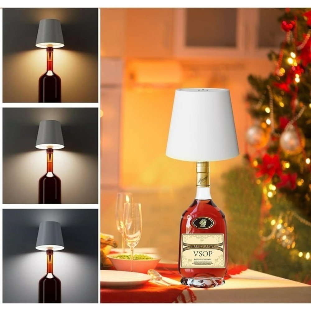 Wireless Bottle Lamp, Wine Bottle Lights with Touch Dimming, Rechargeable